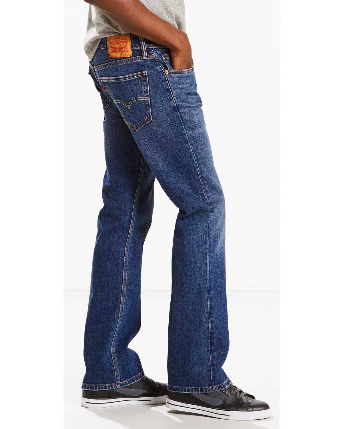 Image #2 - Levi's Men's 527 Indigo Slim Bootcut Jeans, , hi-res