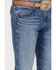 Image #2 - Wrangler Retro Men's Fresian Light Wash Slim Bootcut Stretch Jeans - Long, Light Wash, hi-res
