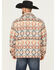 Image #4 - Cripple Creek Men's Southwestern Print Sherpa Lined Blanket Shirt Jacket, Cream/red, hi-res