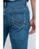 Image #4 - Cinch Men's Ian Medium Stonewash Slim Bootcut Jeans, Blue, hi-res