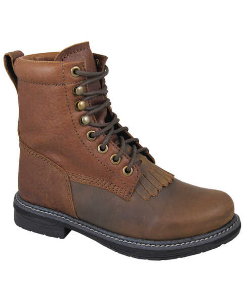 Image #1 - Smoky Mountain Boys' Panther Lace-Up Leather Boots - Round Toe, , hi-res