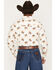 Image #4 - Gibson Trading Co Men's Two Steppin' Floral Print Long Sleeve Pearl Snap Western Shirt, Cream, hi-res