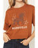 Image #3 - Originality Women's Nashville Horse Short Sleeve Graphic Sweater, Rust Copper, hi-res