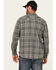 Image #4 - Brothers and Sons Men's Locket Plaid Print Long Sleeve Button-Down Stretch Western Shirt, Charcoal, hi-res