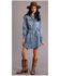 Image #1 - Stetson Women's Denim Snap Shirt Dress, , hi-res