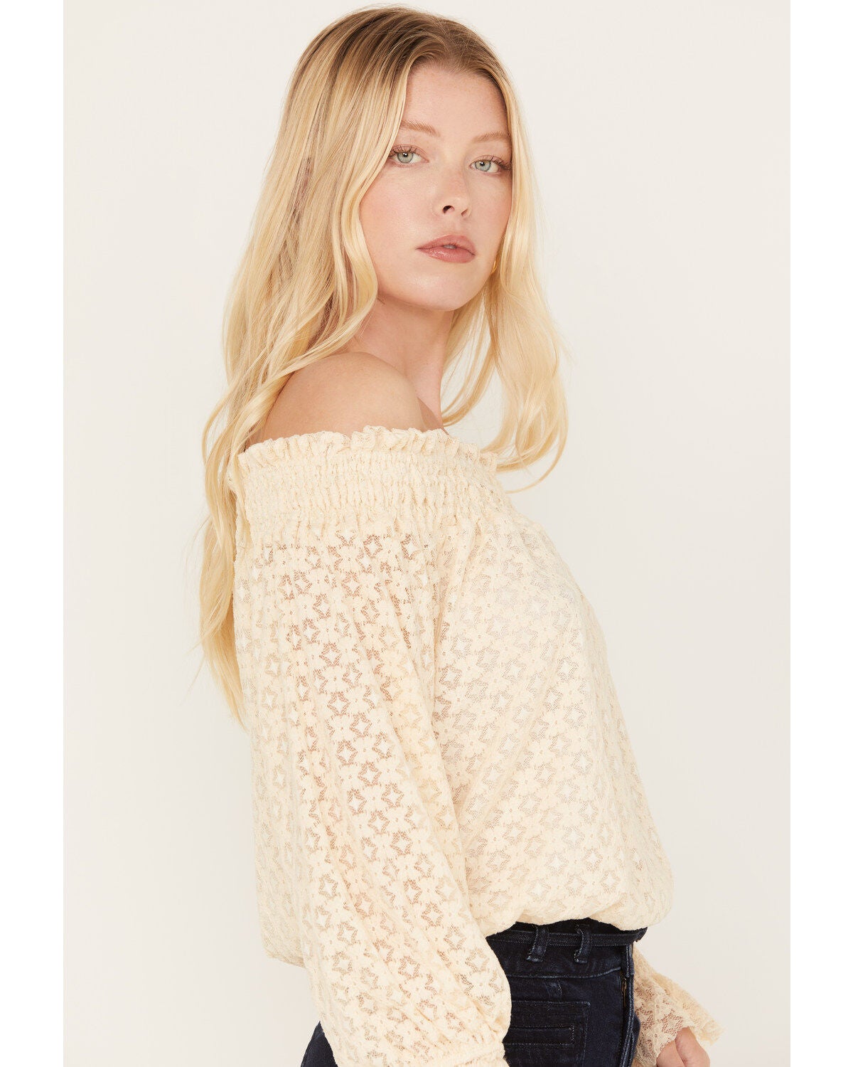 Image #2 - Wild Moss Women's Off The Shoulder Lace Top, , hi-res