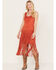 Image #1 - Idyllwind Women's Country Mannor Faux Suede Fringe Mini Dress, Orange, hi-res