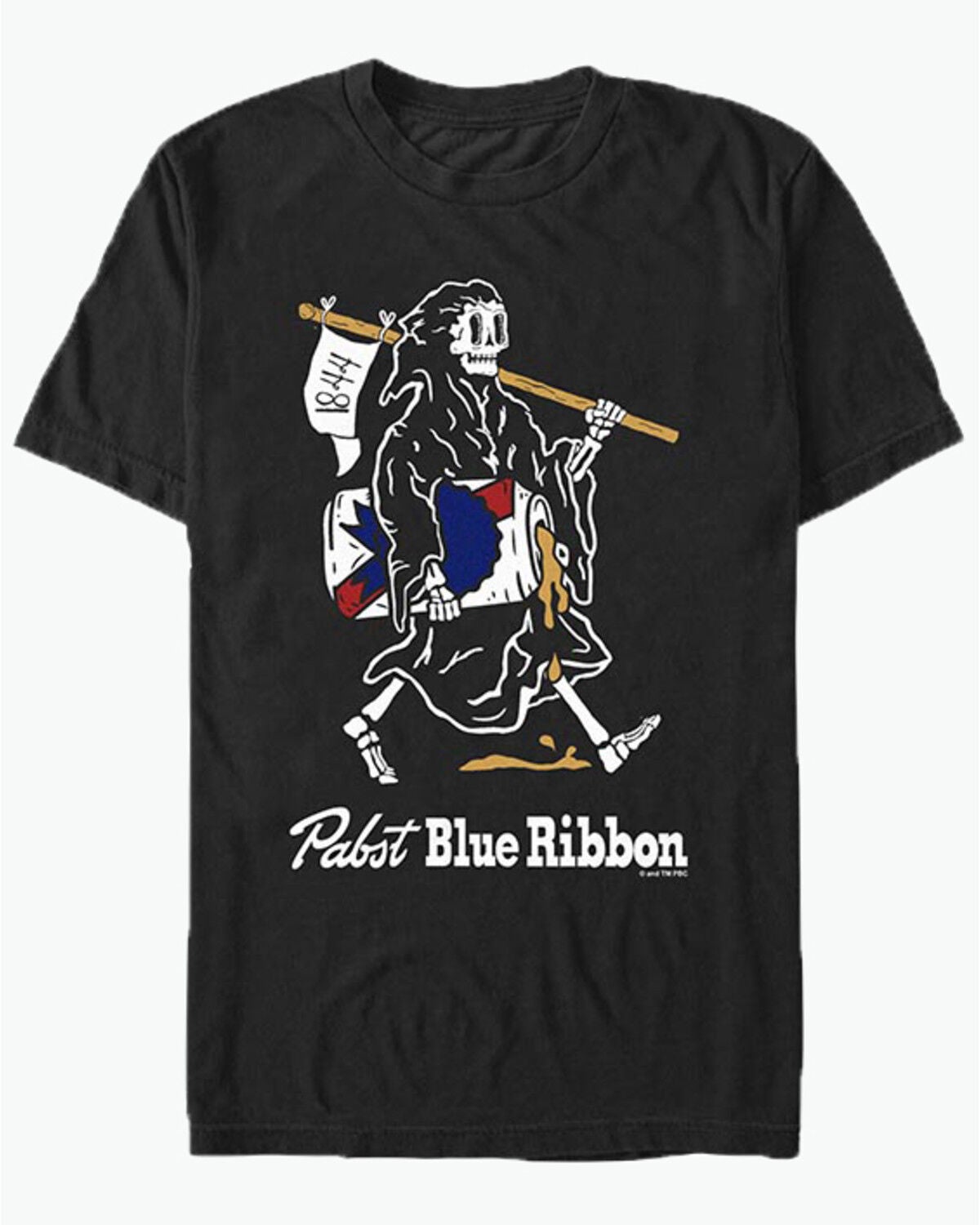 Pabst Men's Grim Short Sleeve Graphic T-Shirt, Black, hi-res