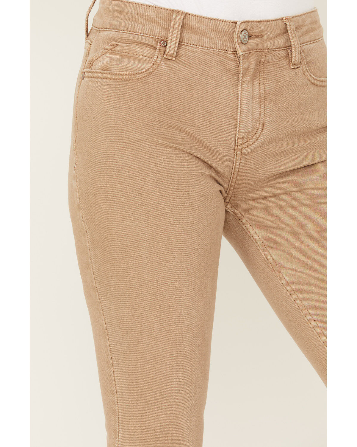 Image #2 - Shyanne Women's Tuffet High Rise Stretch Flare Jeans, Beige, hi-res