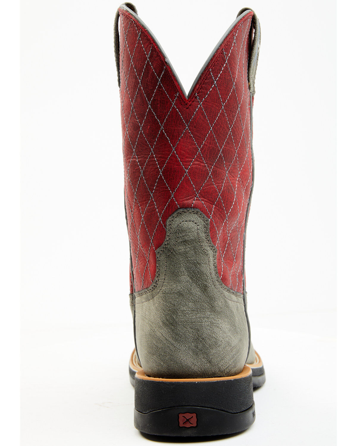Image #5 - Twisted X Men's Tech X Performance Western Boot - Broad Square Toe, Red, hi-res