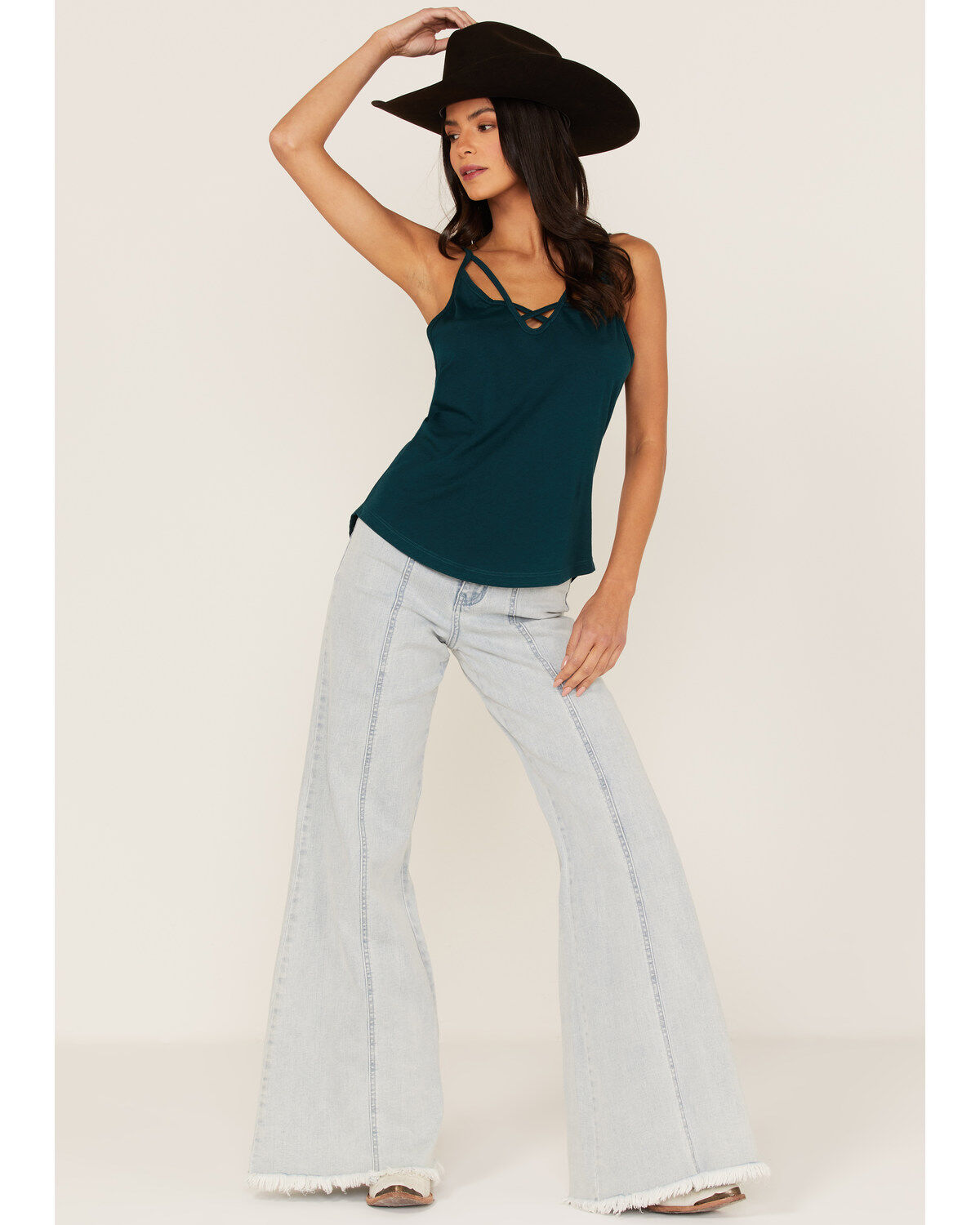 Image #2 - Shyanne Women's Cross Front Jersey Tank Top, , hi-res