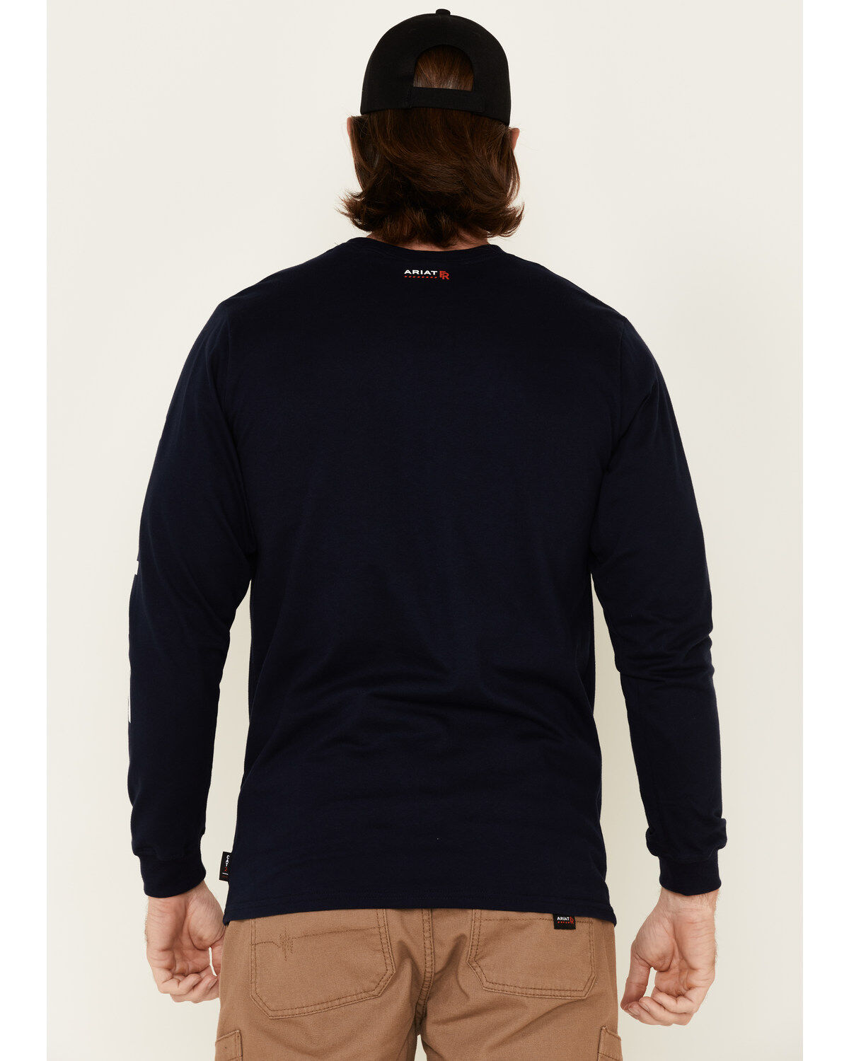 Image #4 - Ariat Men's FR Logo Crew Neck Long Sleeve Shirt, , hi-res