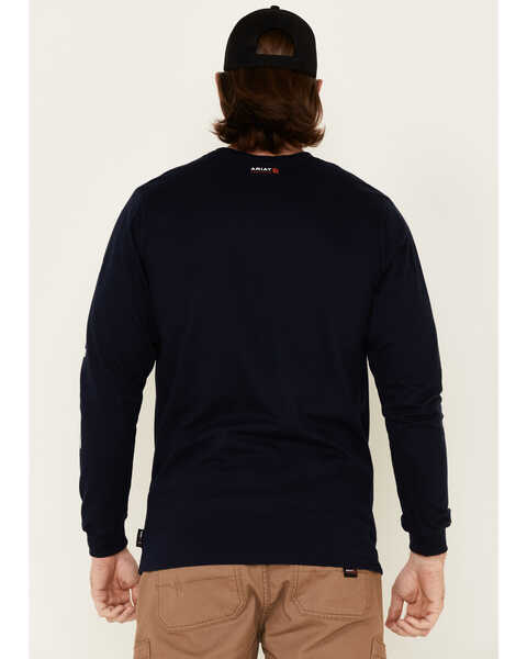 Image #4 - Ariat Men's FR Logo Crew Neck Long Sleeve Shirt, , hi-res
