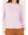Image #3 - Carhartt Women's Tencel™ Fiber Series Loose Fit Long Sleeve Pocket Work Shirt, Violet, hi-res