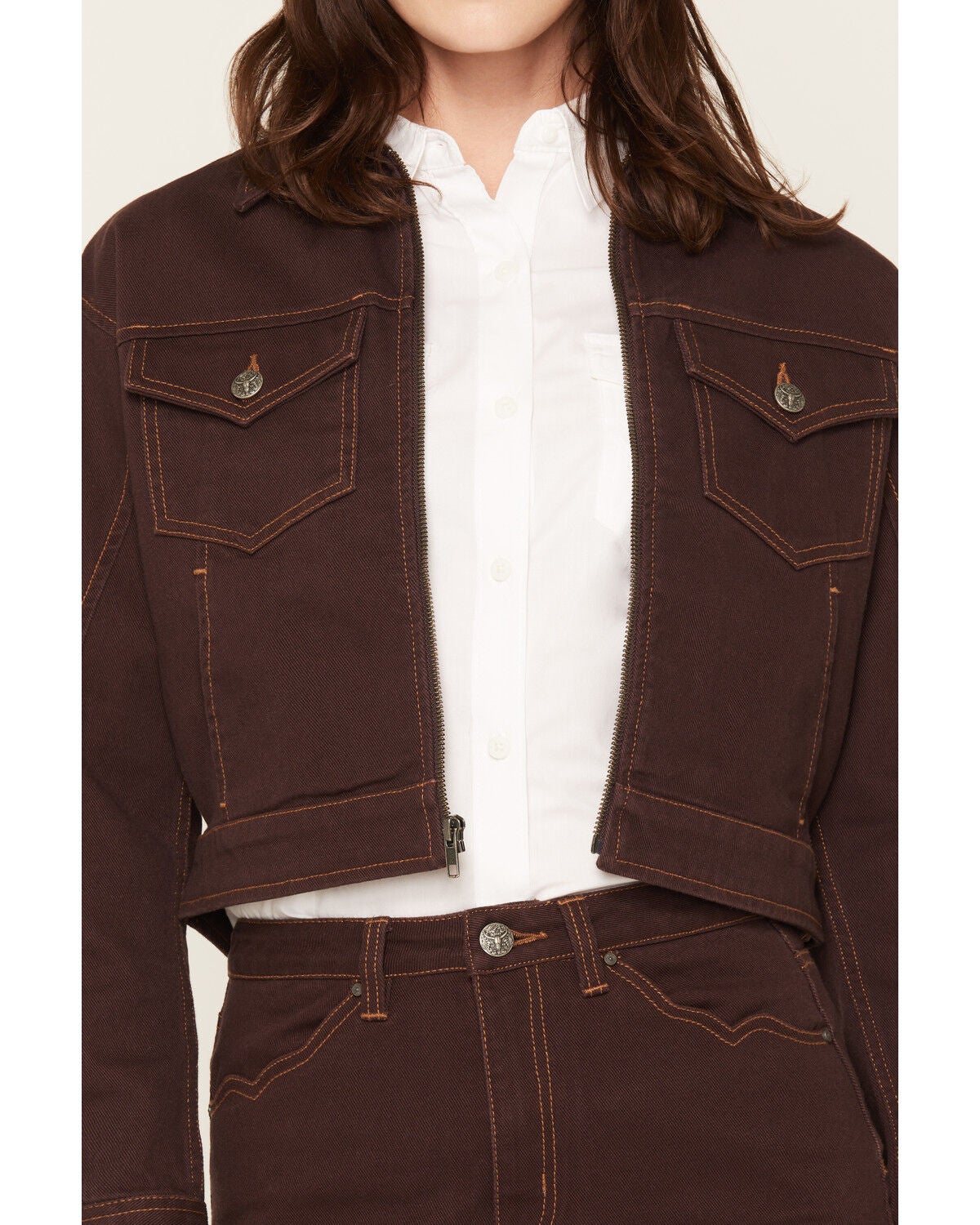 Image #3 - Ariat Women's Cavalry Long Sleeve Woven Top, Purple, hi-res