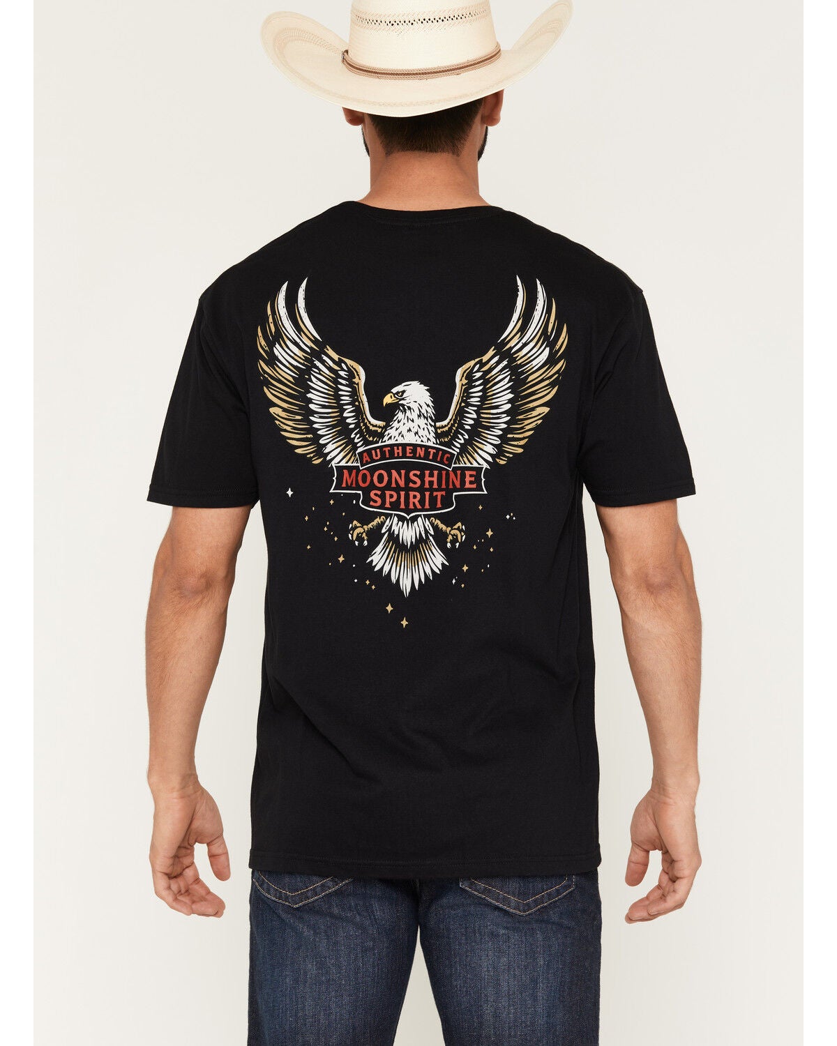 Image #1 - Moonshine Spirit&reg; Men's Eagle Icon Short Sleeve Graphic T-Shirt, Black, hi-res