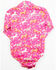 Image #3 - Cowgirl Hardware Infant Girls' Horse and Floral Print Long Sleeve Snap Onesie, Pink, hi-res