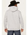 Image #4 - Cody James Men's Barbed Wire Triple Steer Head Hooded Sweatshirt, Light Grey, hi-res