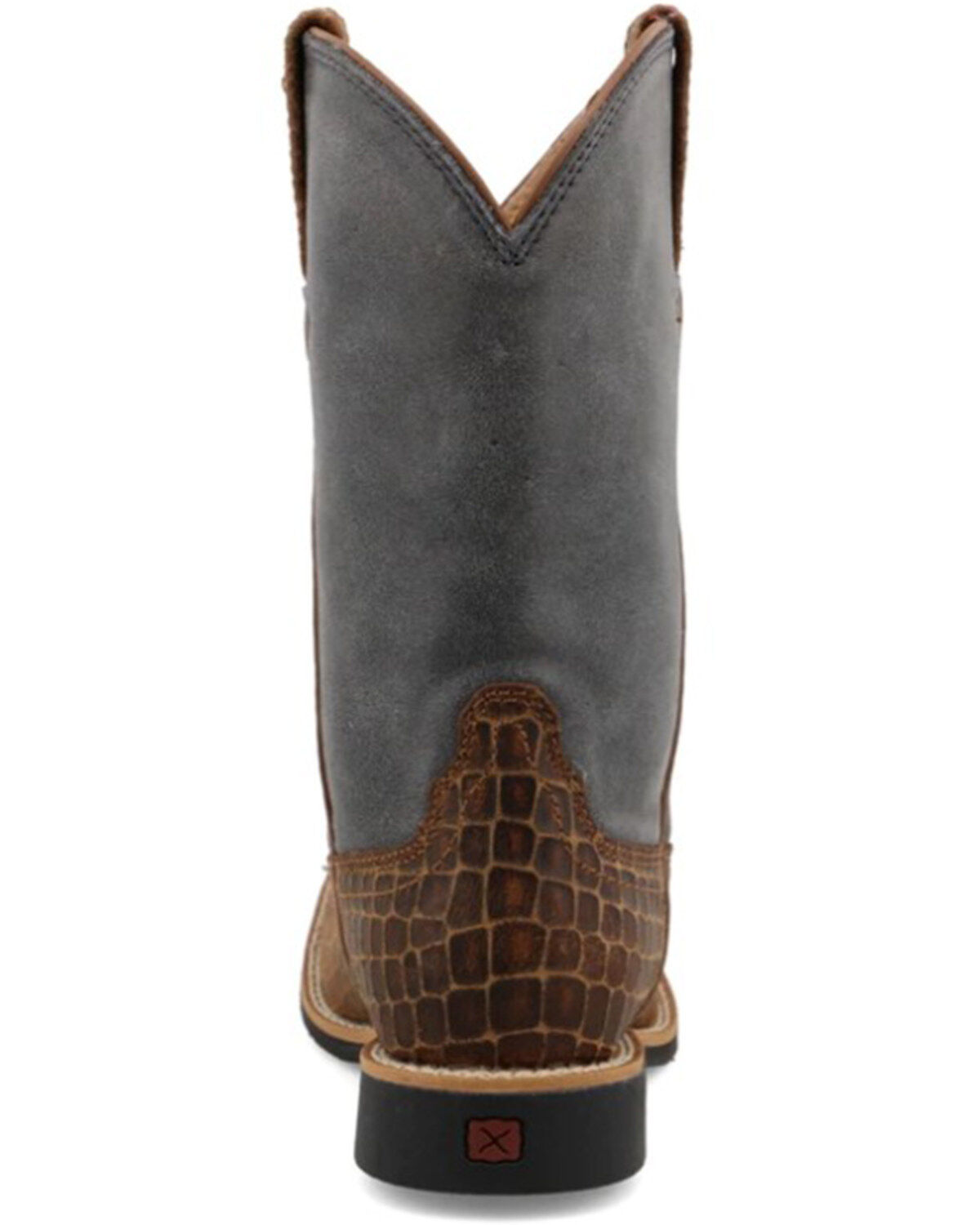 Image #5 - Twisted X Boys' Top Hand Western Boots - Broad Square Toe, Brown/blue, hi-res