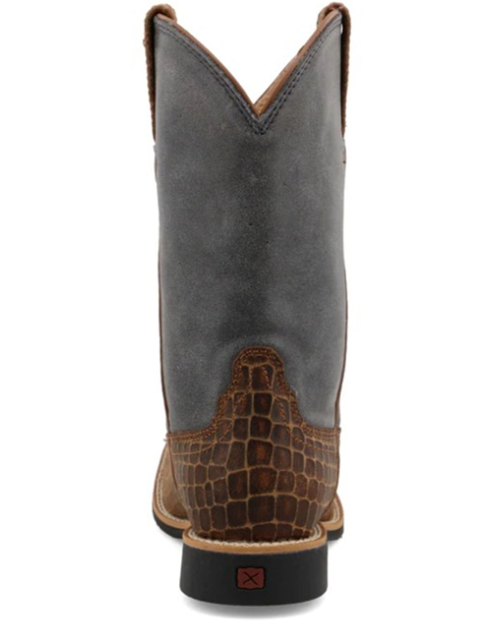 Image #5 - Twisted X Boys' Top Hand Western Boots - Broad Square Toe, Brown/blue, hi-res