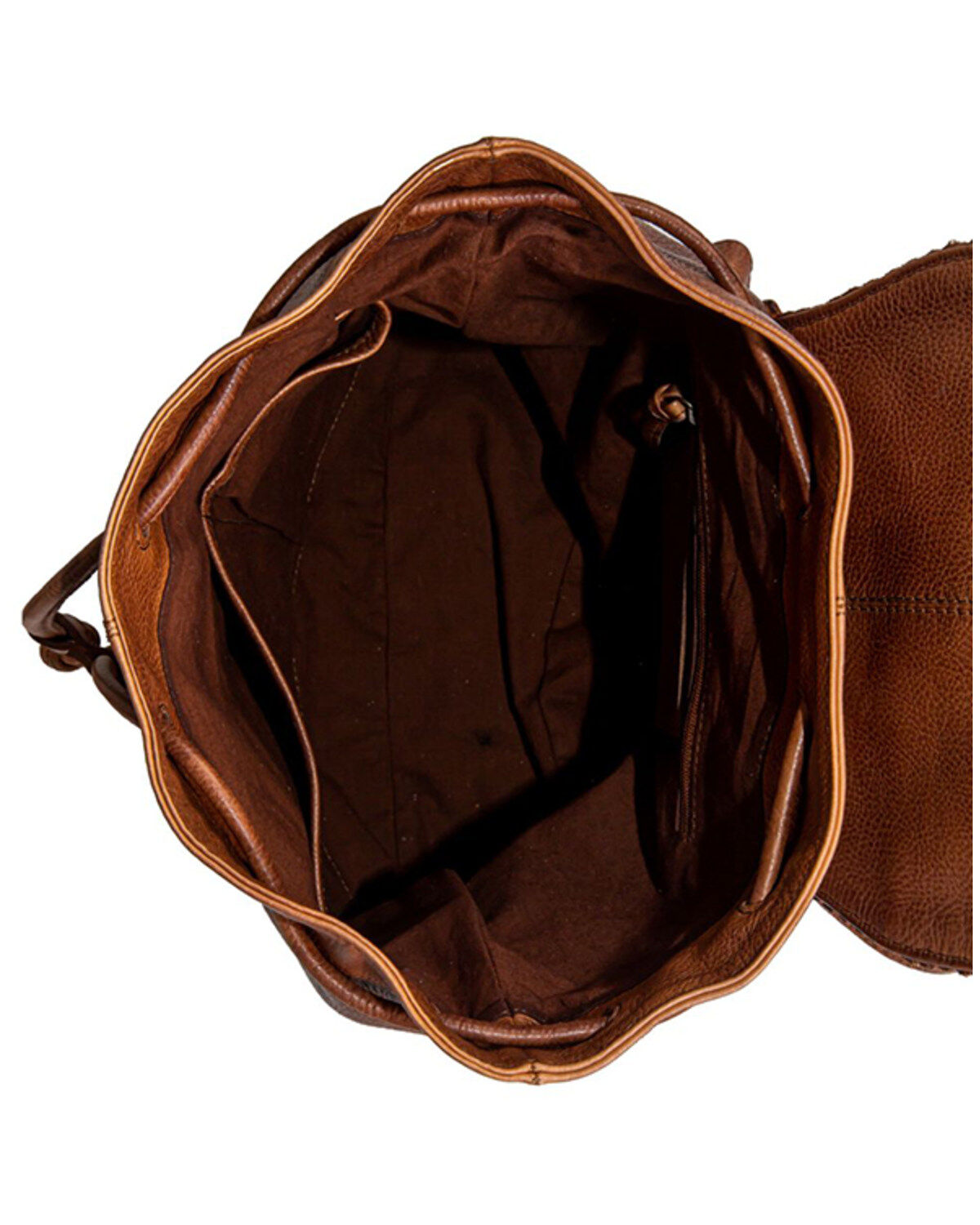 Image #5 - Myra Bag Women's Lobeth Leather Hairon Backpack, Brown, hi-res