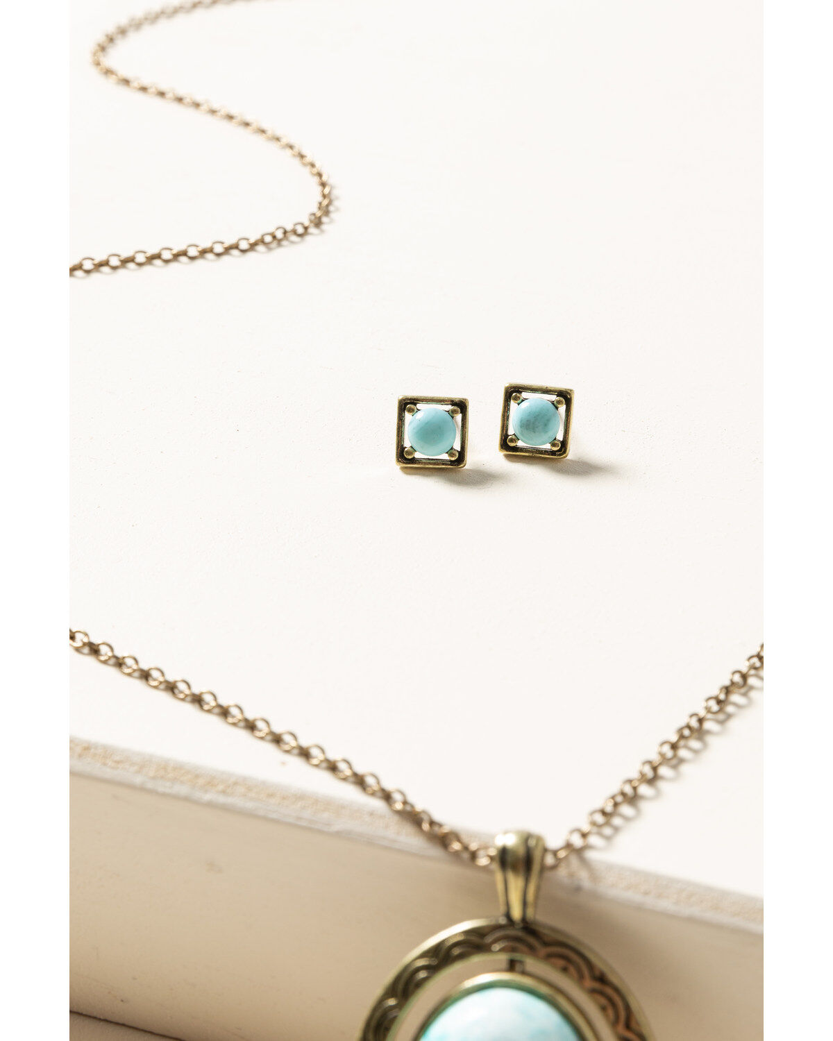 Image #3 - Shyanne Women's Gilded Gold Reversible Pendant Set, Gold, hi-res