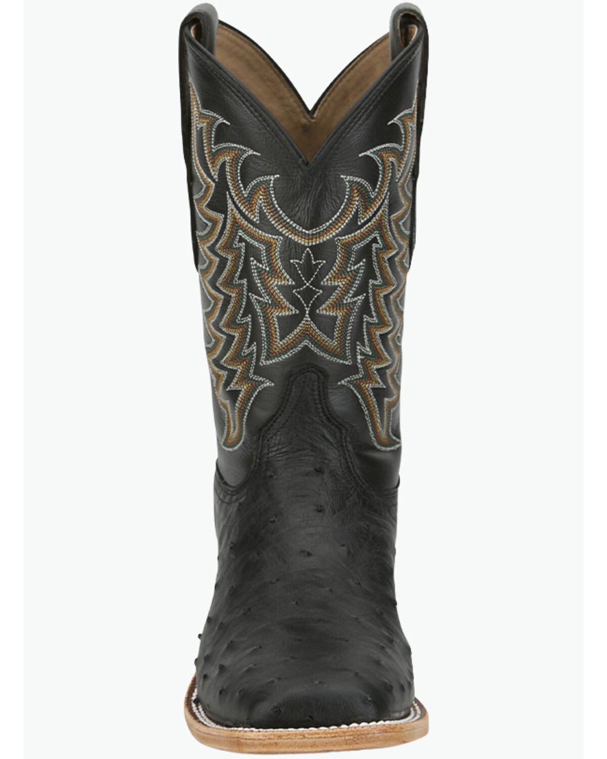 Image #4 - Tony Lama Men's Exotic Full Quill Ostrich Heritage Juan Western Boots - Broad Square Toe, Black, hi-res
