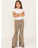 Rock & Roll Denim Girls' Serape Stripe Print Flare Jeans, Multi, hi-res