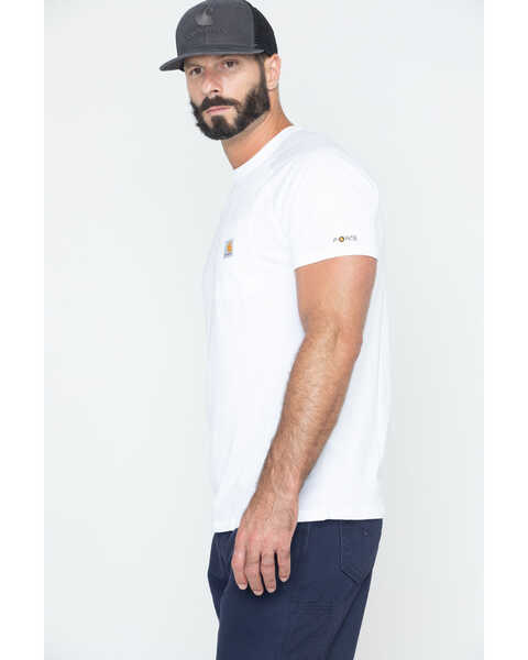 Image #2 - Carhartt Men's Force Cotton White Short Sleeve Shirt - Big & Tall, , hi-res