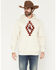 Image #1 - RANK 45® Men's Bono Embroidered Hooded Sweatshirt, Cream, hi-res