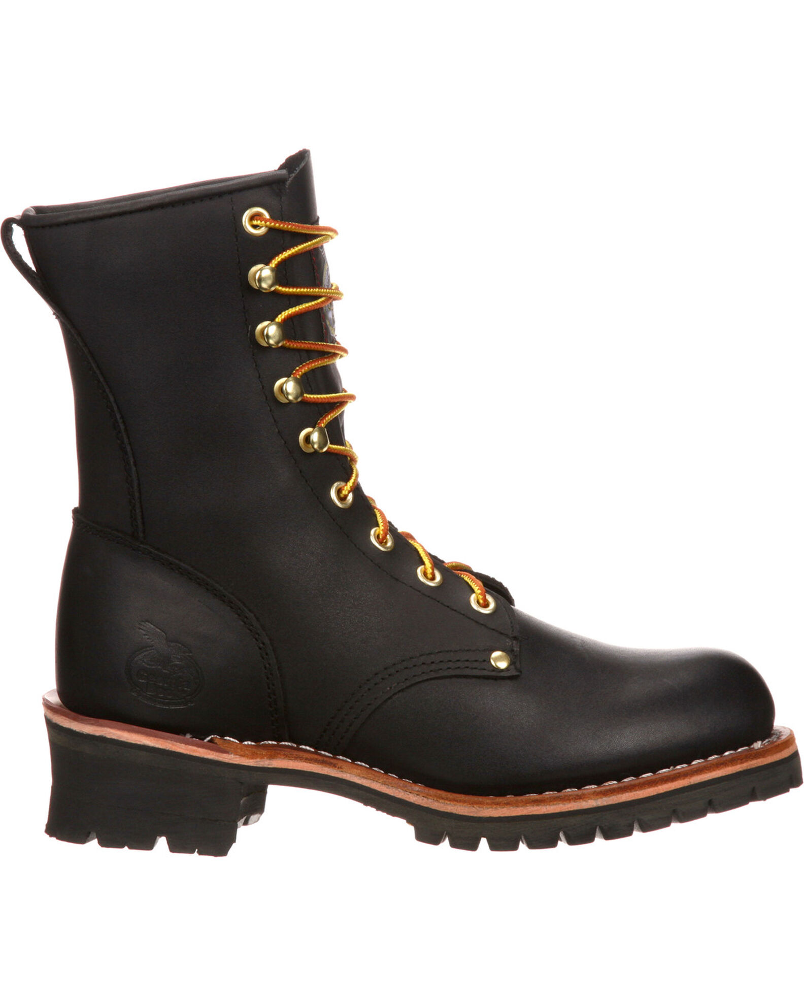 Image #2 - Georgia Boot Men's Logger Work Boots - Round Toe, Black, hi-res