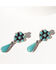 Image #3 - Paige Wallace Women's Turquoise Cluster Post Dangle Earrings, Silver, hi-res