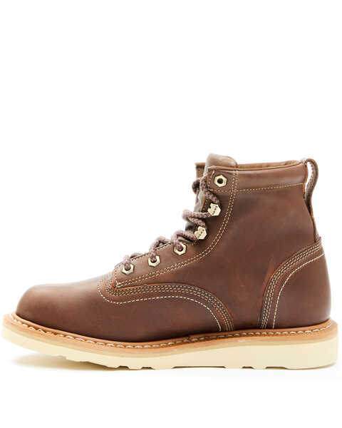 Hawx Men's Brown USA Wedge Work Boots - Soft Toe, Brown, hi-res