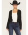 Image #1 - Shyanne Women's Fringe Faux Suede Cropped Jacket, Black, hi-res