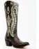 Corral Women's Studded Overlay Western Boots - Round Toe, Black, hi-res