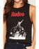 Image #3 - Girl Dangerous Women's Rodeo Graphic Tank Top, Black, hi-res