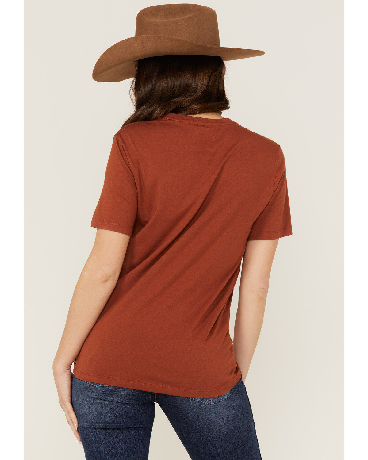 Image #4 - Panhandle Women's Dale Yeah Desert Short Sleeve Graphic Tee, Rust Copper, hi-res