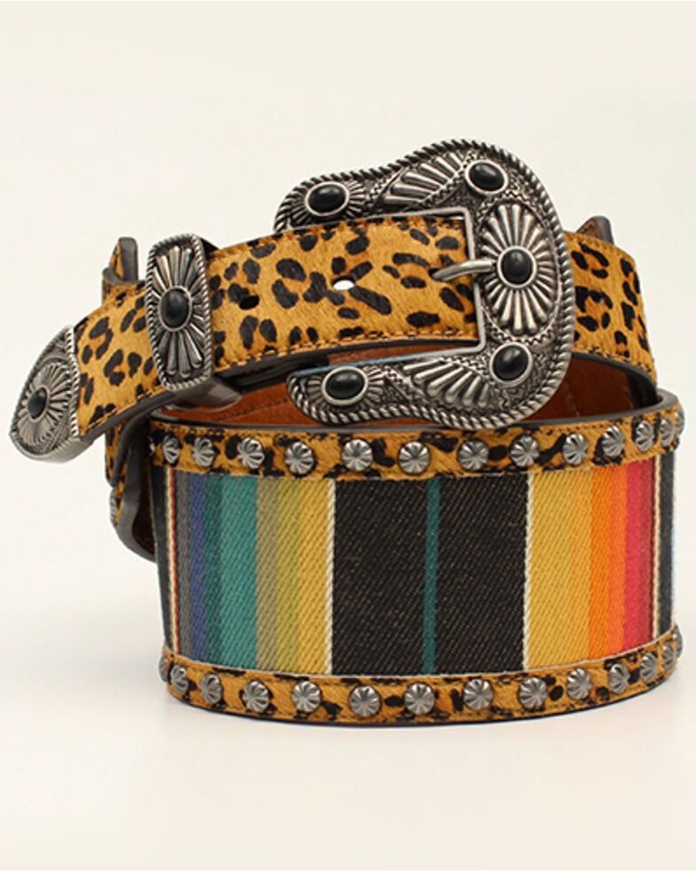 M & F Western Women's Leopard Serape Belt, Multi, hi-res