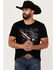 Image #1 - Cody James Men's Eagle Short Sleeve Graphic T-Shirt, Black, hi-res