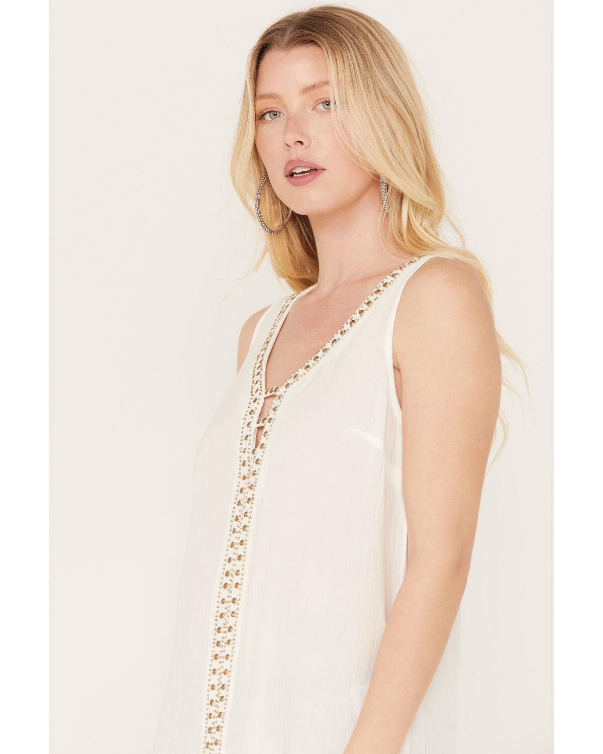 Image #3 - Idyllwind Women's Camellia Sleeveless Top, Ivory, hi-res