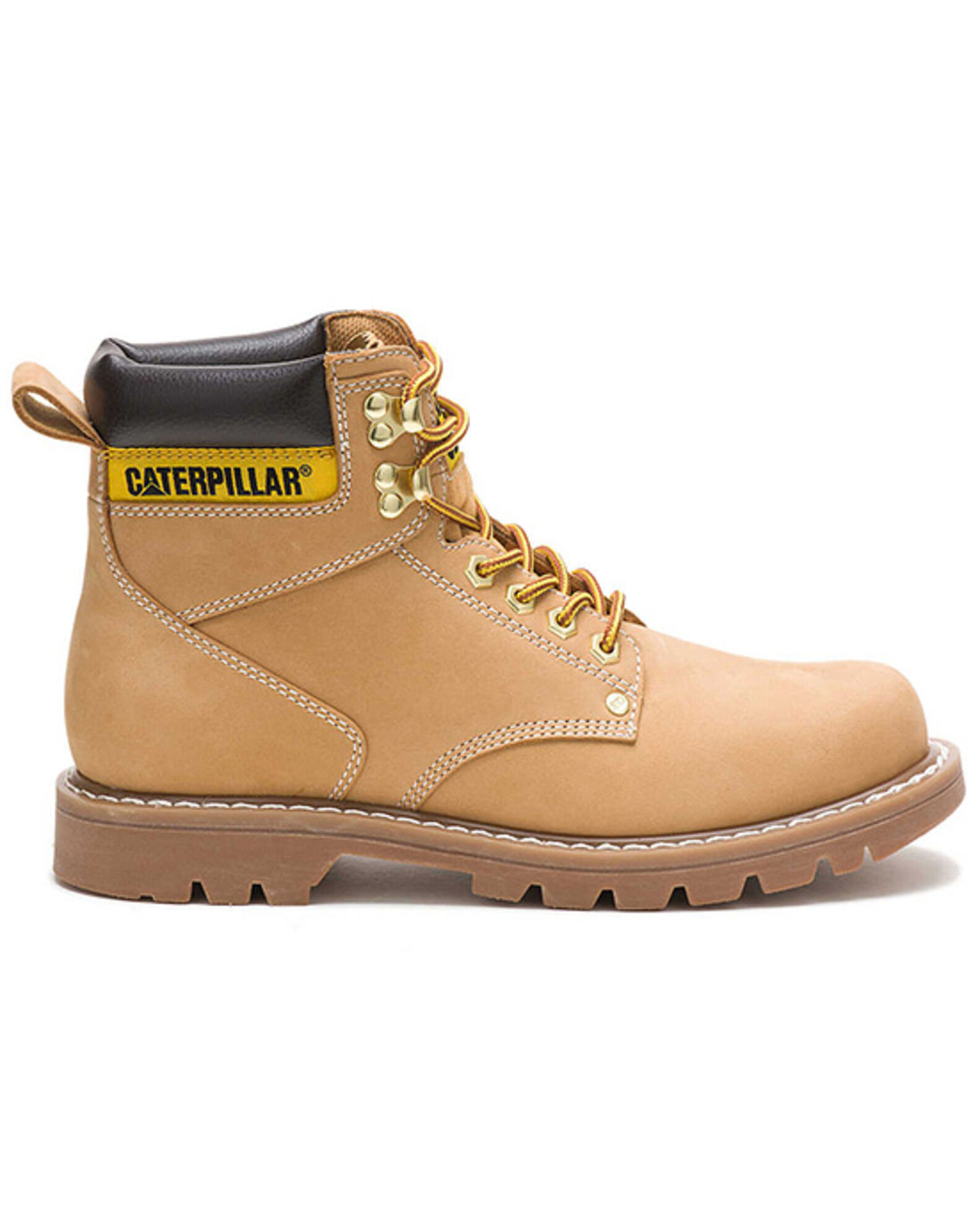 Image #2 - CAT Men's 6" Second Shift Lace-Up Work Boots - Round Toe, Honey, hi-res