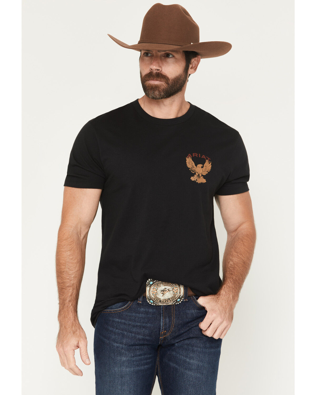 Product Name:  Ariat Men's Rustic Eagle Short Sleeve Graphic T-Shirt