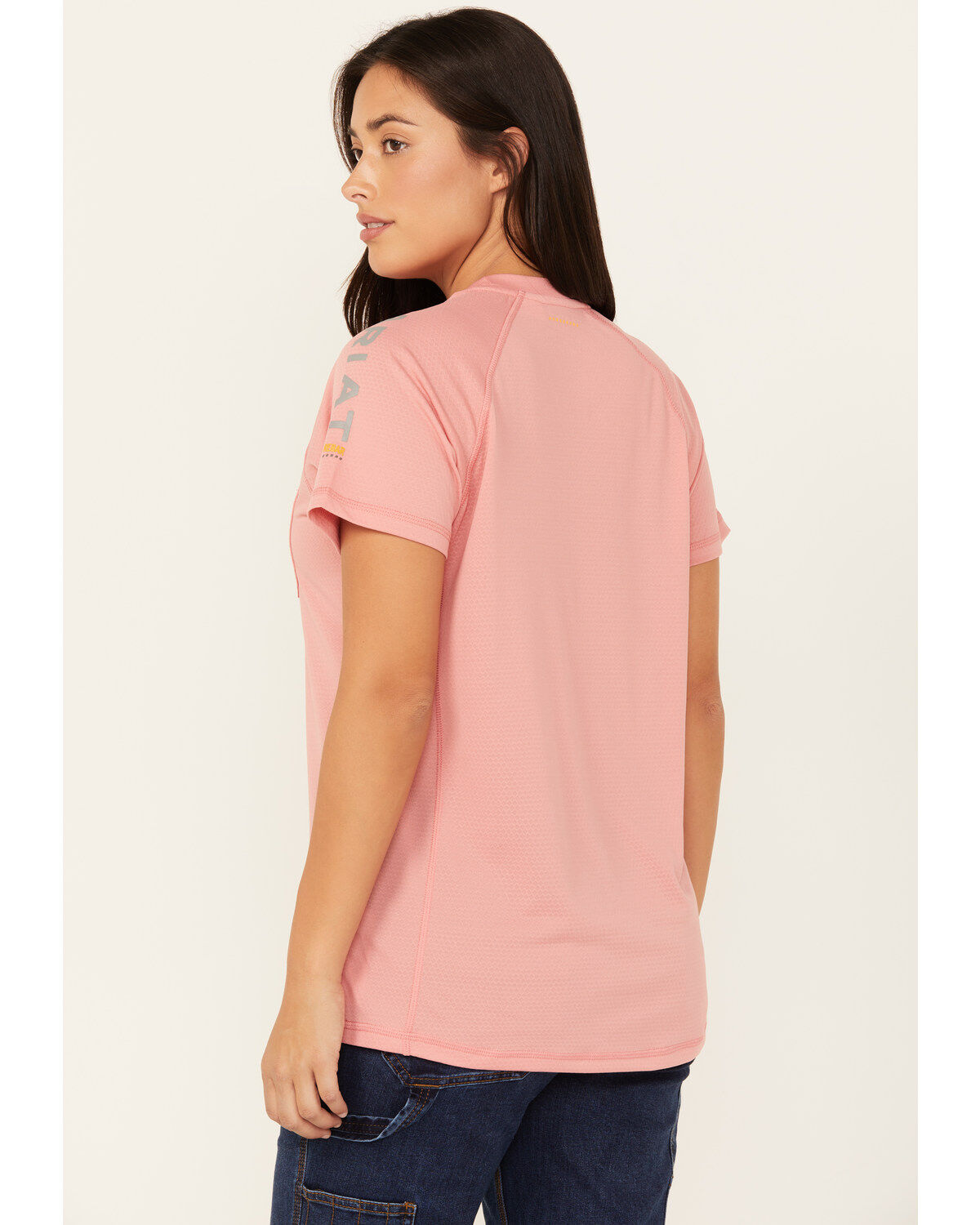 Image #4 - Ariat Women's Rebar Heat Fighter Short Sleeve Work Shirt, Dark Pink, hi-res