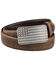 Cody James Men's American Flag Buckle Belt, Brown, hi-res