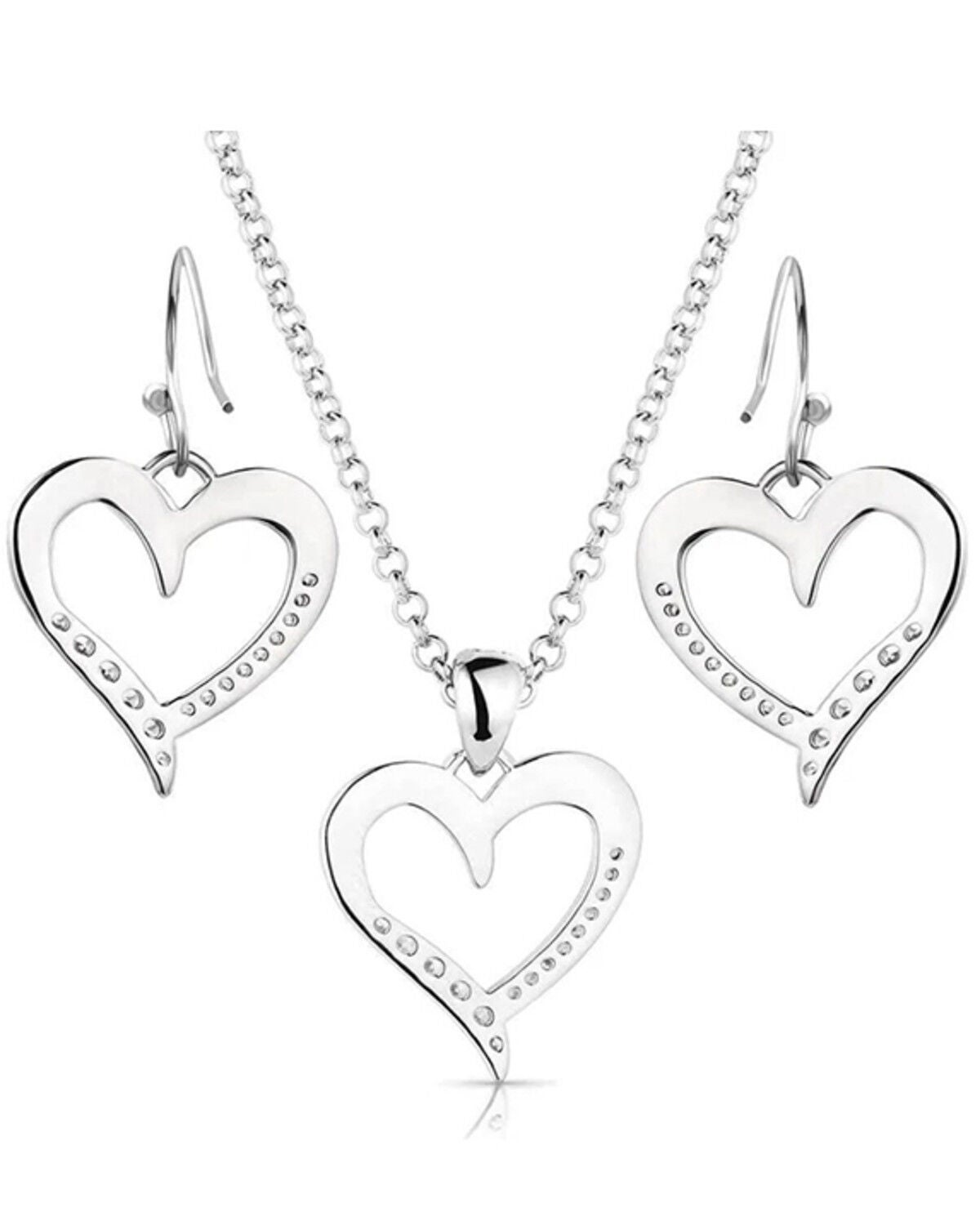 Image #2 - Montana Silversmiths Women's Divine Affection Jewelry Set - 2 Piece, Silver, hi-res