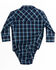 Image #2 - Cody James Infant Boys' Reins Plaid Long Sleeve Onesie, Navy, hi-res