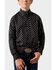 Image #1 - Ariat Boys' Larsen Geo Print Long Sleeve Button-Down Western Shirt, Black, hi-res