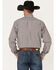 Cinch Men's Small Plaid Print Long Sleeve Button Down Western Shirt , Burgundy, hi-res