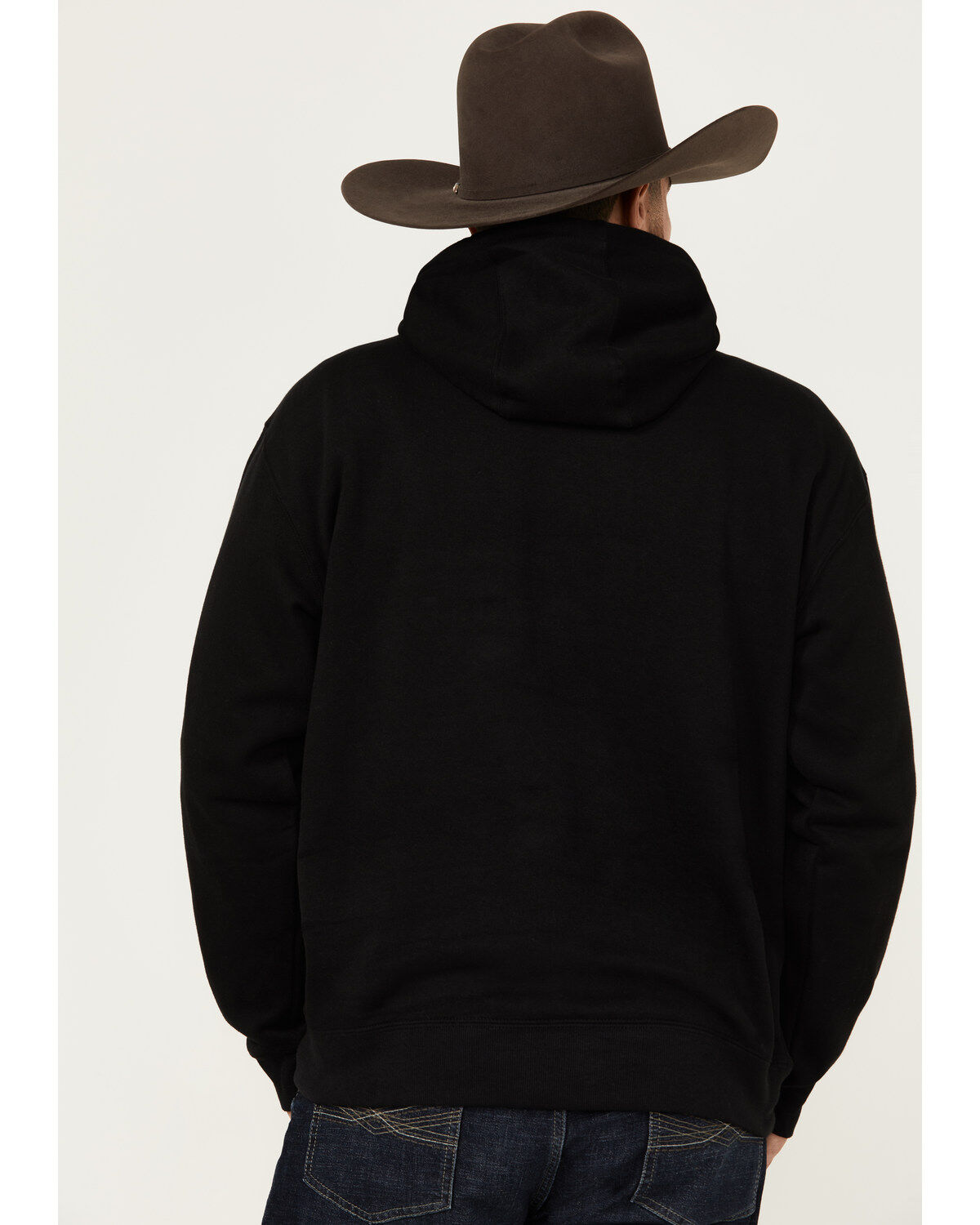 Image #4 - Ariat Men's Boot Barn Exclusive Logo Hooded Sweatshirt, Black, hi-res