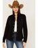 Stetson Women's Desert Scene Embroidered Long Sleeve Snap Boyfriend Denim Shirt, Black, hi-res